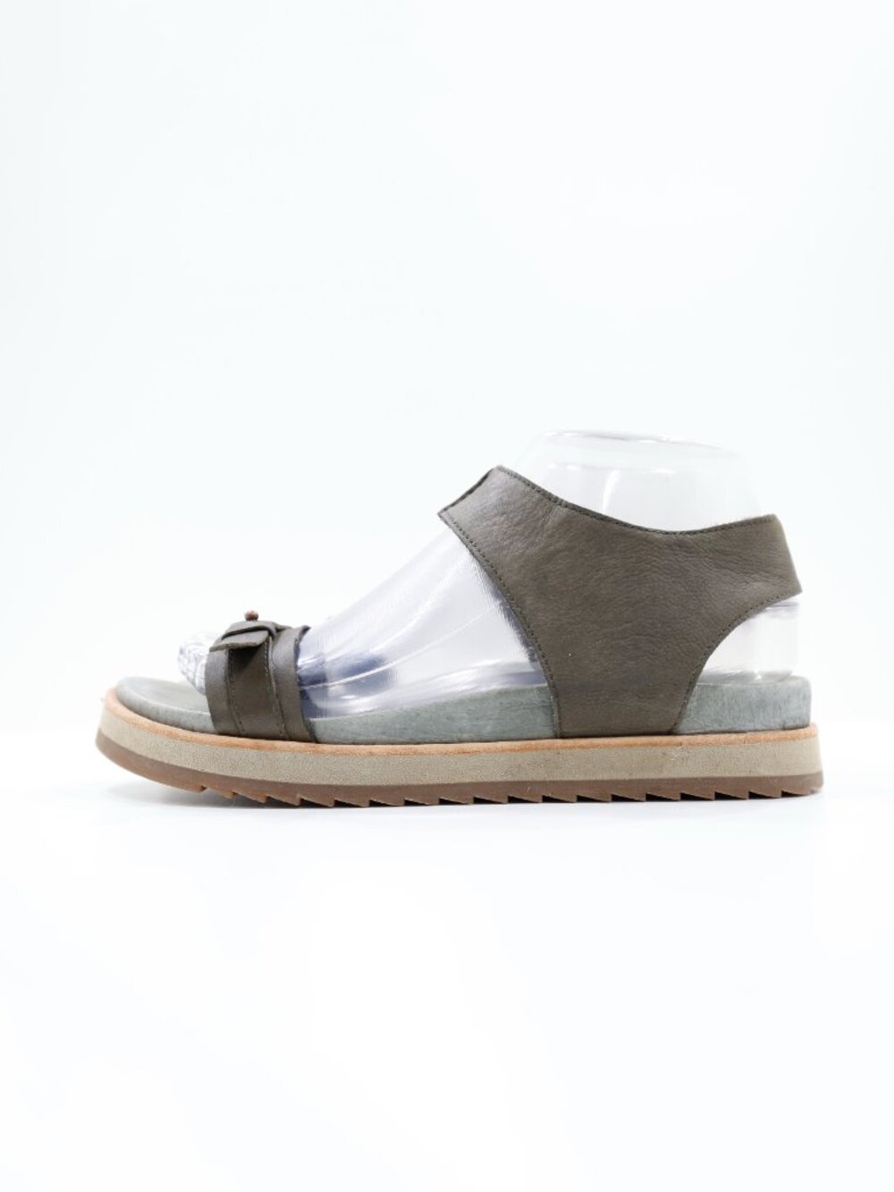 Merrell Juno Green Leather Flat Ankle Wrap Sandals - 7